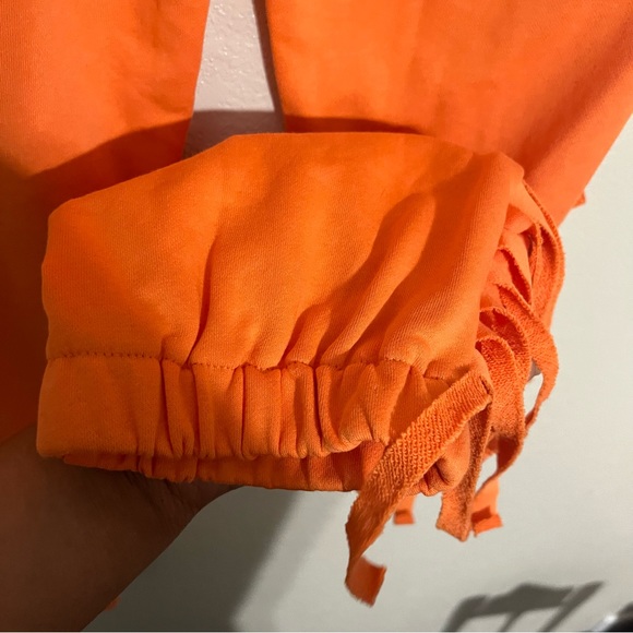 Orange Fringe Joggers Size Medium - Picture 6 of 10